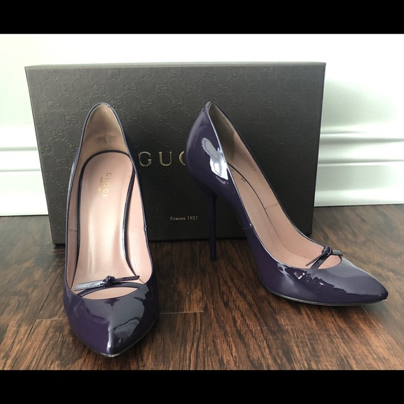 Gucci Patent Leather Vernice Crystal, Purple - Picture 6 of 8